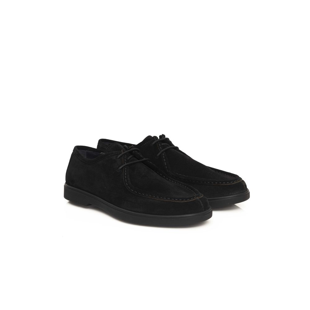 Cerruti 1881 Derby Shoes Black Cowhide Leather Edition