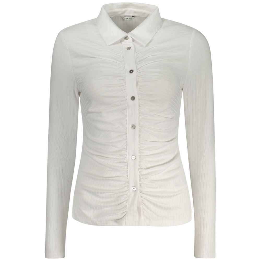 Guess Jeans White Polyester Shirt
