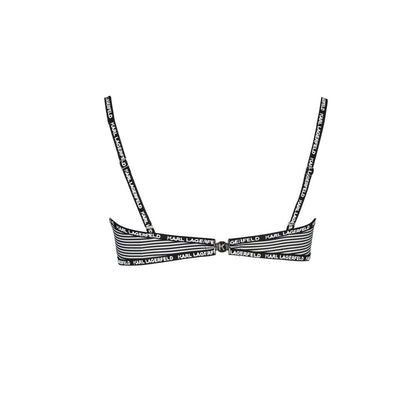 Karl Lagerfeld Band Swimsuit Elastane Swimwear Black