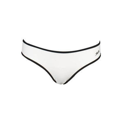 Karl Lagerfeld Logo Print Elastane Swim Briefs White