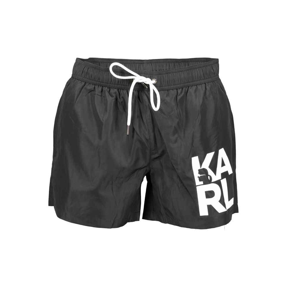 Karl Lagerfeld Black Polyester Swimwear