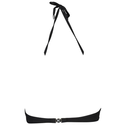 Karl Lagerfeld Band Swimsuit Elastane Black Logo Print