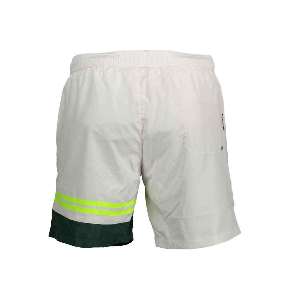 Karl Lagerfeld Medium Swim Boxer Polyester White Pockets