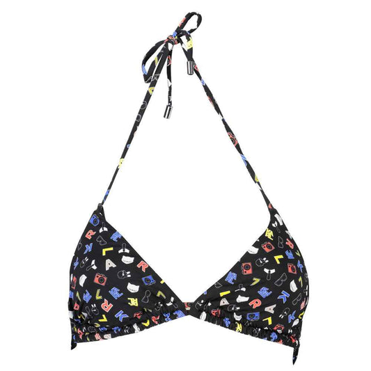Karl Lagerfeld Black Elastane Swimwear