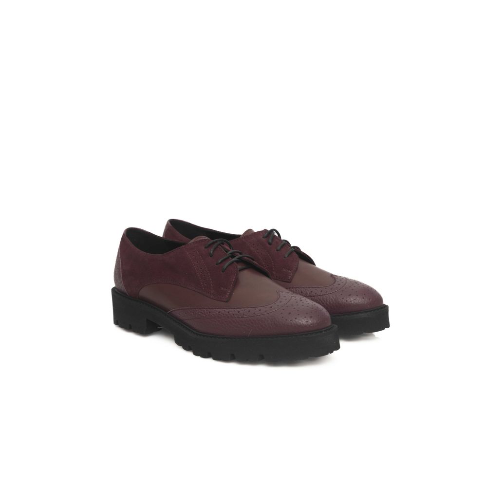 Cerruti 1881 Burgundy Cowhide Goatskin Loafer Women