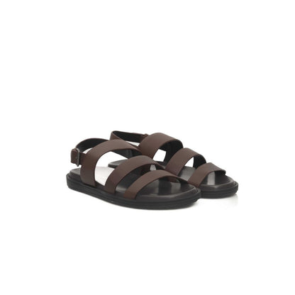 Cerruti 1881 Brown Cowhide Sandals for Men Luxury Edition
