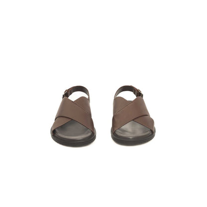 Cerruti 1881 Brown Cowhide Leather Sandals for Men Classic