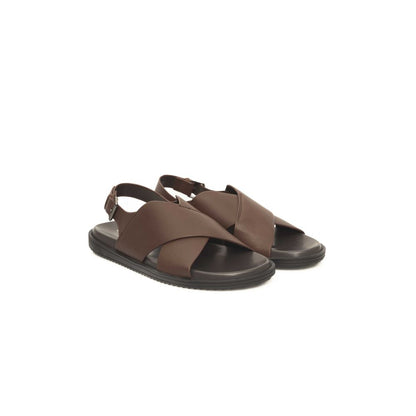 Cerruti 1881 Brown Cowhide Leather Sandals for Men Classic