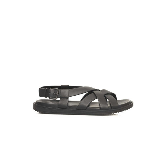 Cerruti 1881 Woven Leather Sandal For Men - Black US9