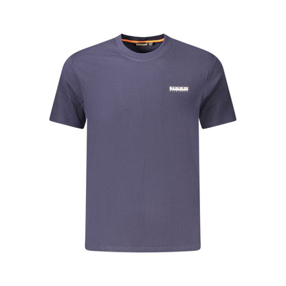 Napapijri Cotton T Shirt Men Blue Premium Quality Edition