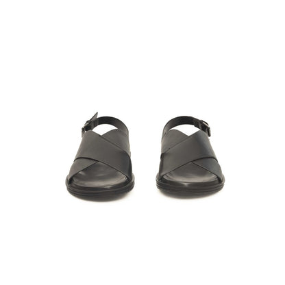 Cerruti 1881 Cowhide Leather Sandal Adjustable - Black Size9
