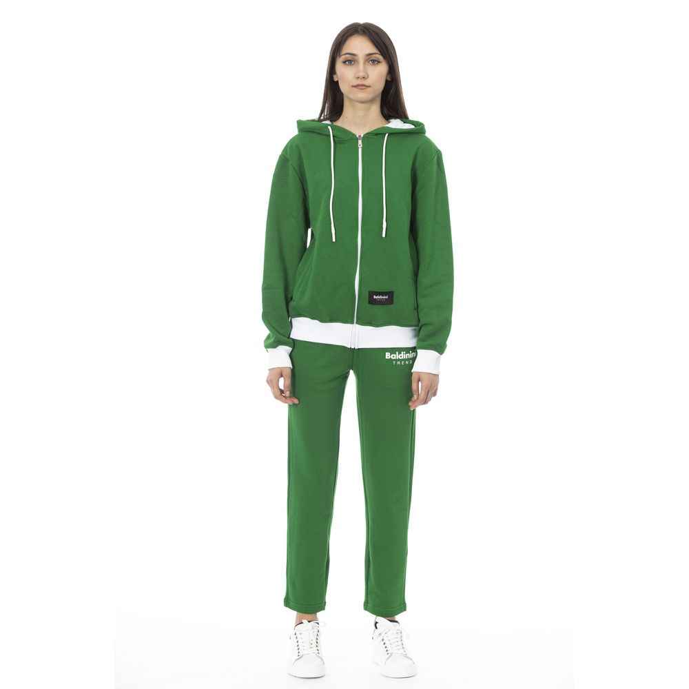 Baldinini Trend Green Cotton Tracksuit