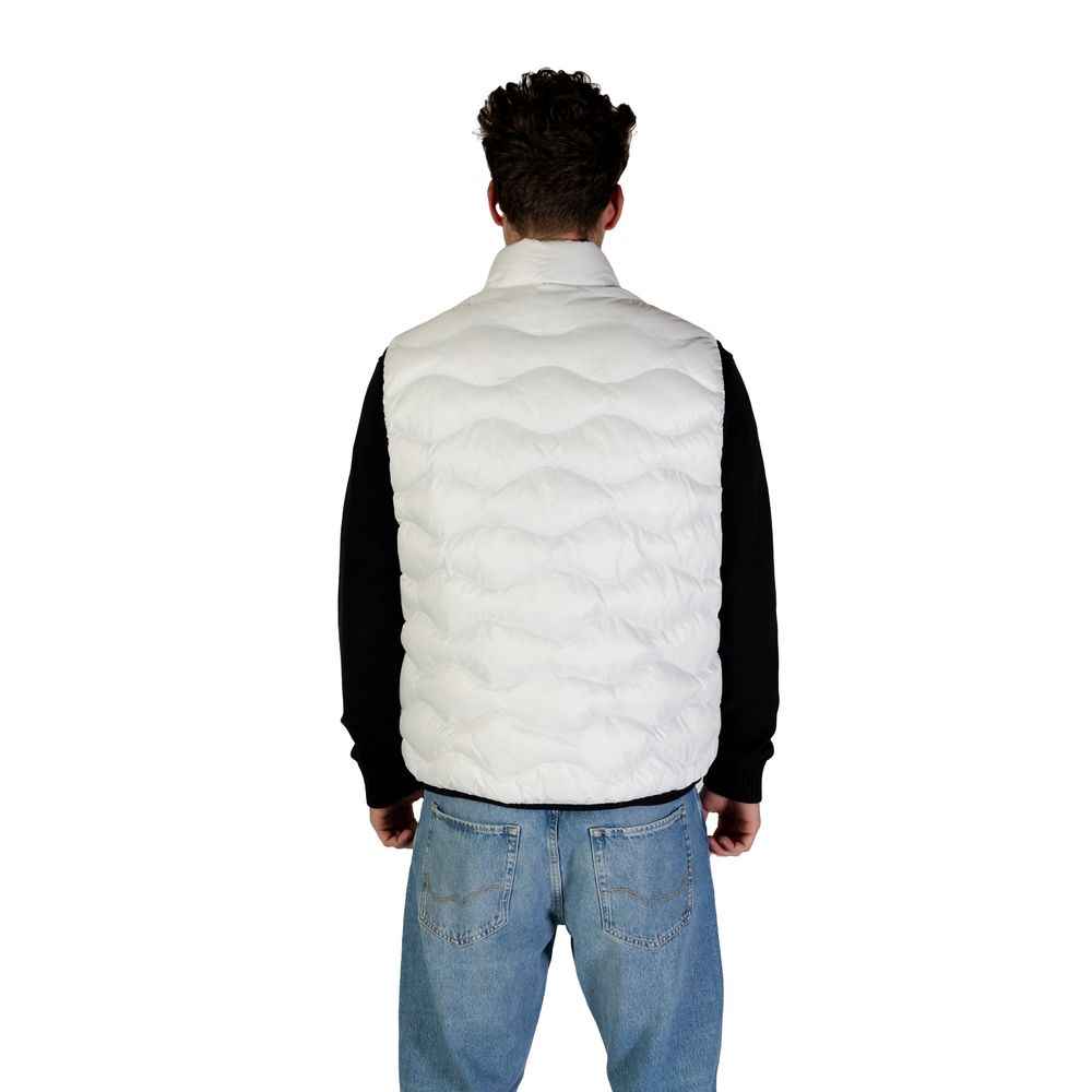 Blauer White Polyamide Sleveless Jacket