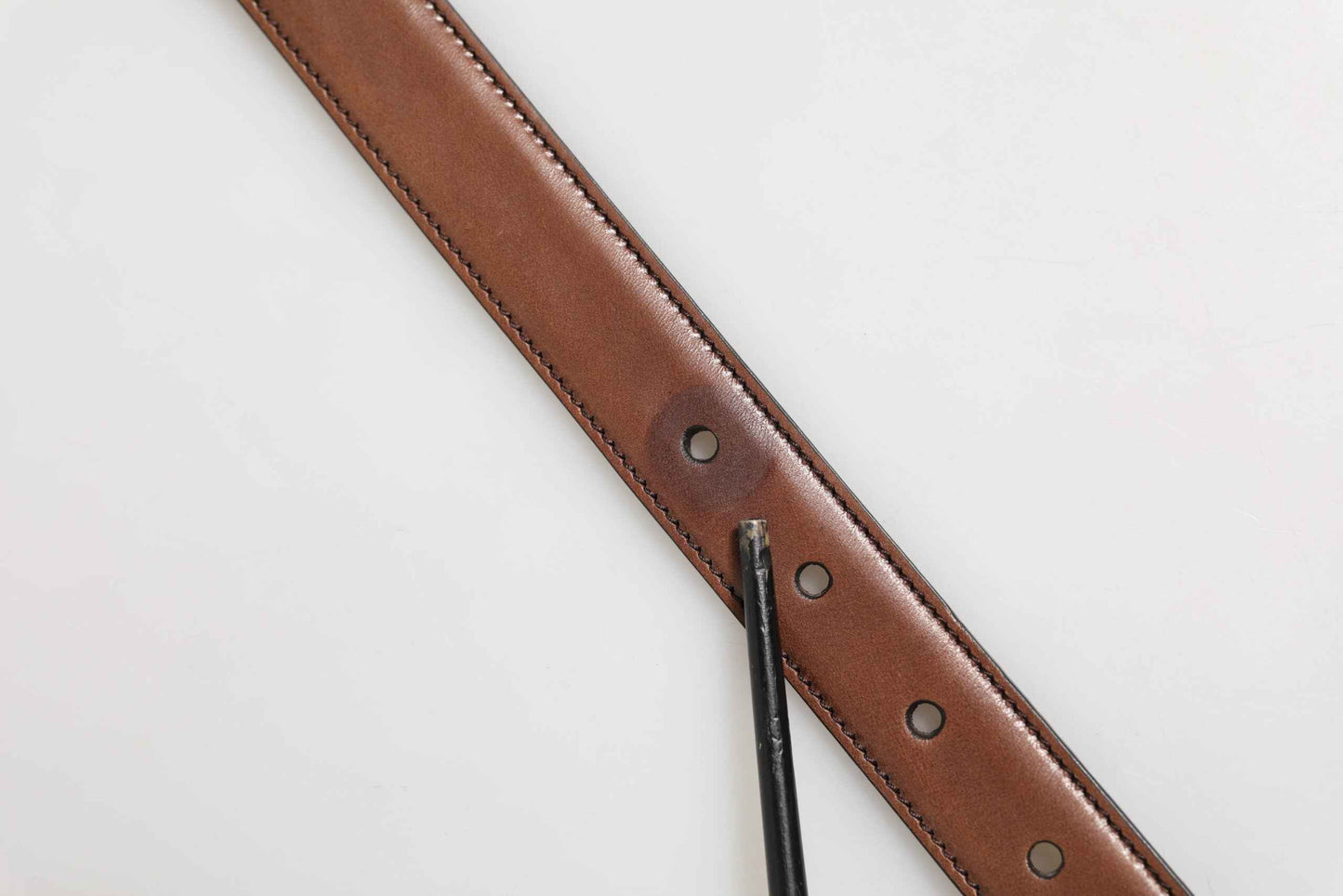 Dolce & Gabbana Riem Lederen Antiek Gesp Donker Bruin