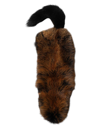Dolce & Gabbana Vossenbont Kasjmier Sjaal Bruin Luxueus