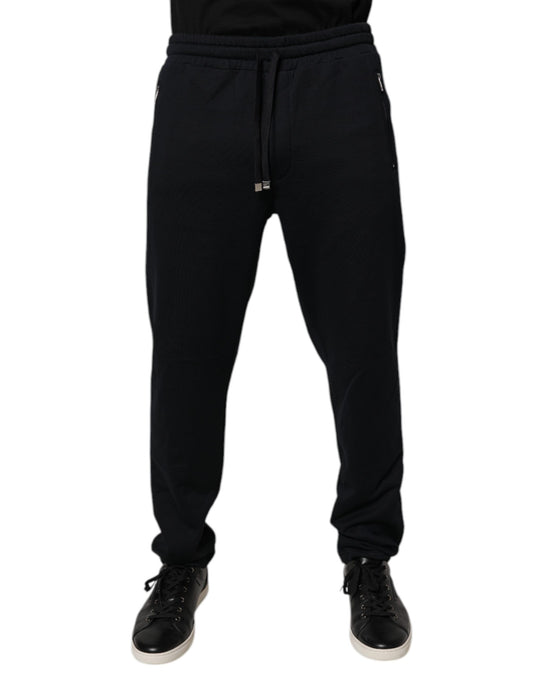 Dolce & Gabbana Jogger Broeken Katoen Zwart Mannen Luxe