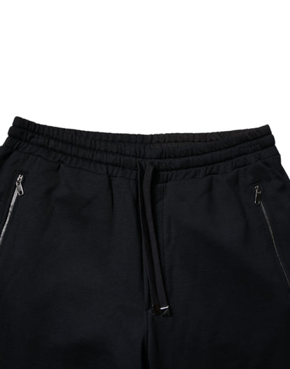 Dolce & Gabbana Jogger Broeken Katoen Zwart Mannen Luxe
