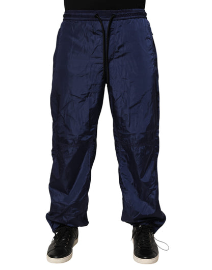 Dolce & Gabbana Nylon Joggerbroek Blauw Rechte Pasvorm Luxe