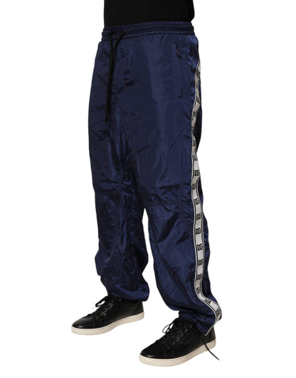 Dolce & Gabbana Nylon Joggerbroek Blauw Rechte Pasvorm Luxe
