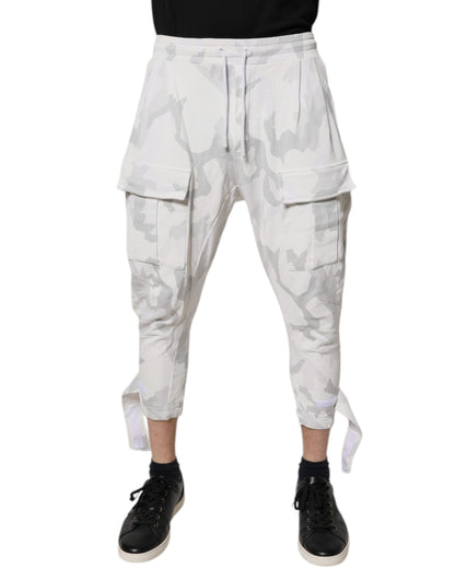 Dolce En Gabbana Jogger Cargo Sweatpants Katoen Wit