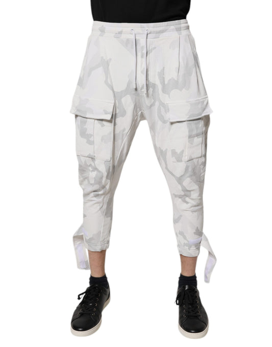 Dolce En Gabbana Jogger Cargo Sweatpants Katoen Wit