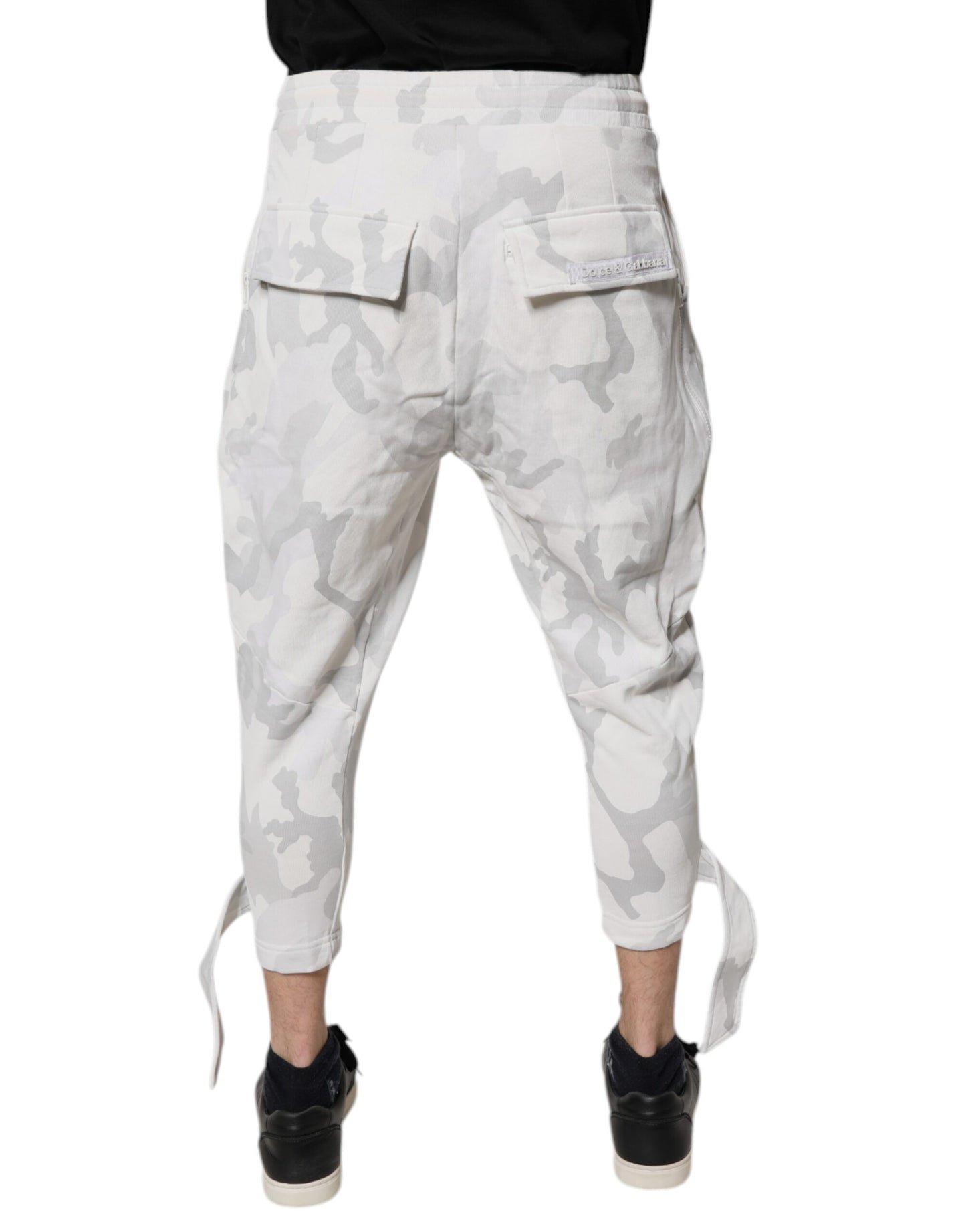 Dolce En Gabbana Jogger Cargo Sweatpants Katoen Wit