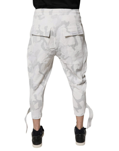 Dolce En Gabbana Jogger Cargo Sweatpants Katoen Wit