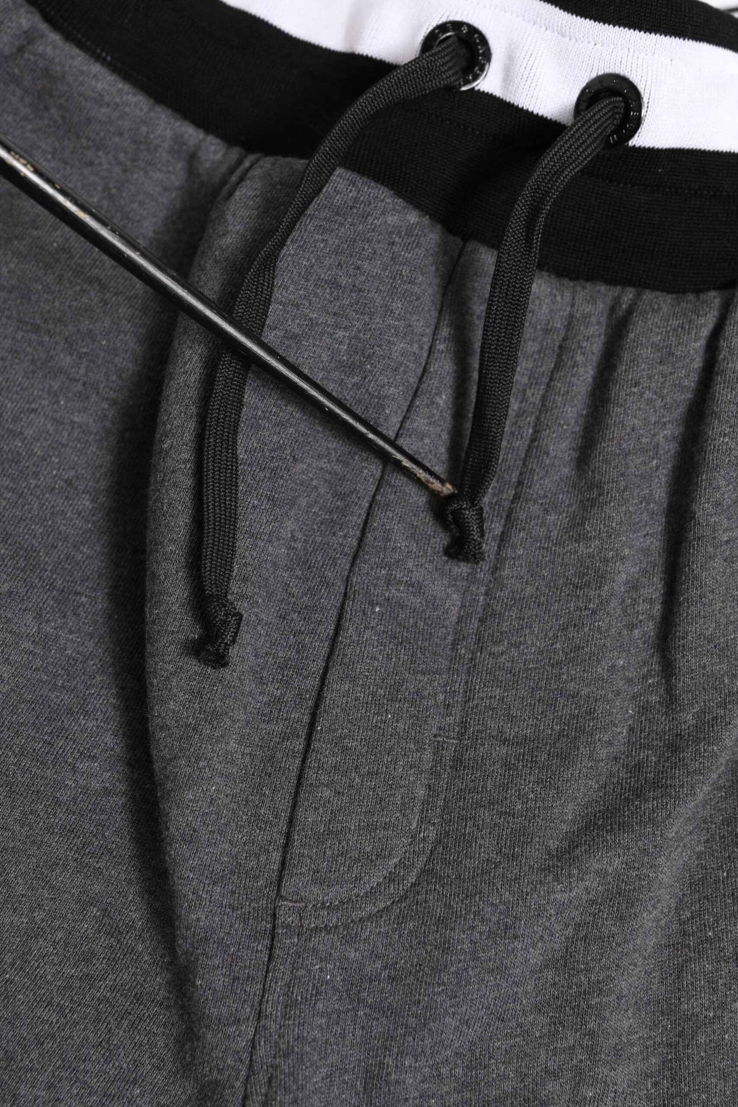 Dolce & Gabbana Black Gray Cotton Layered Sweatpants Pants