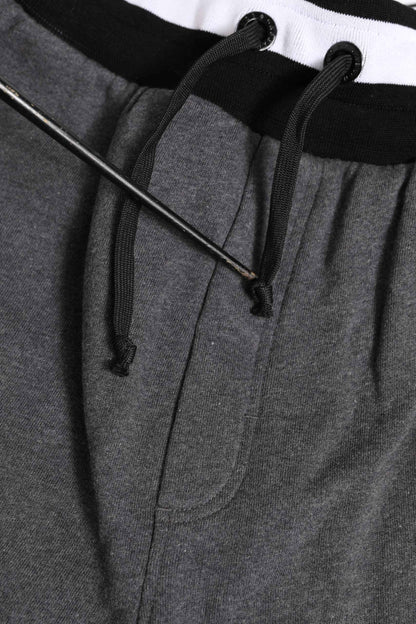 Dolce & Gabbana Black Gray Cotton Layered Sweatpants Pants