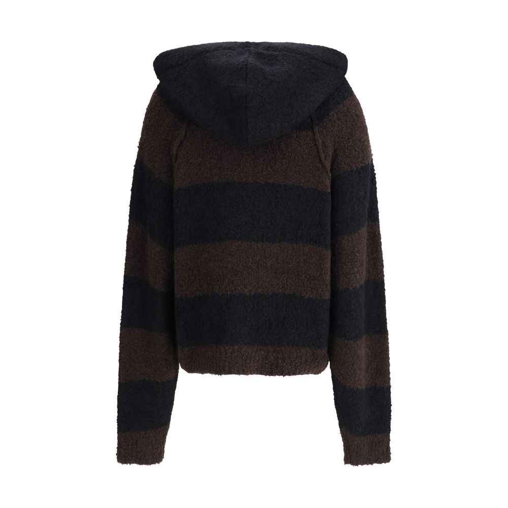 Petar Petrov LOOSE FIT CROPPED HOODED JUMPER