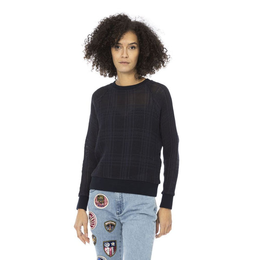 Mr&Mrs Italy Katoenen Sweatshirt Blauw Met Achteropdruk