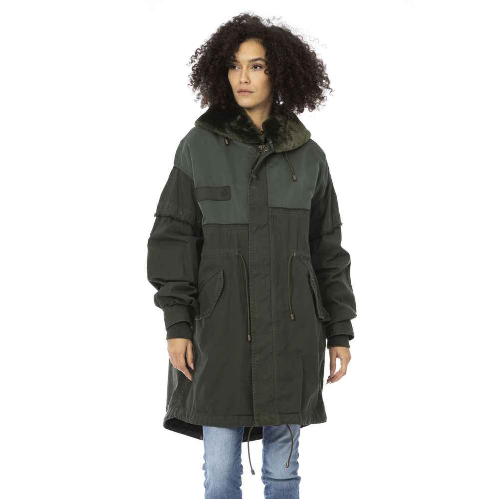 Mr&Mrs Italy Green Cotton Jackets & Coat