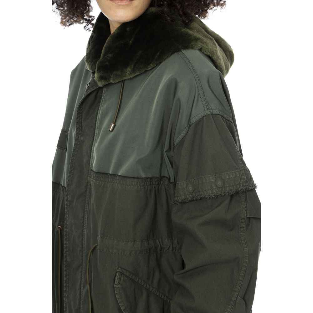 Mr&Mrs Italy Green Cotton Jackets & Coat