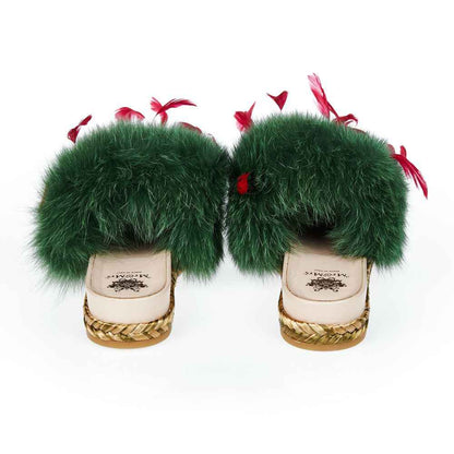 Mr&Mrs Italy Green Textile Shoe
