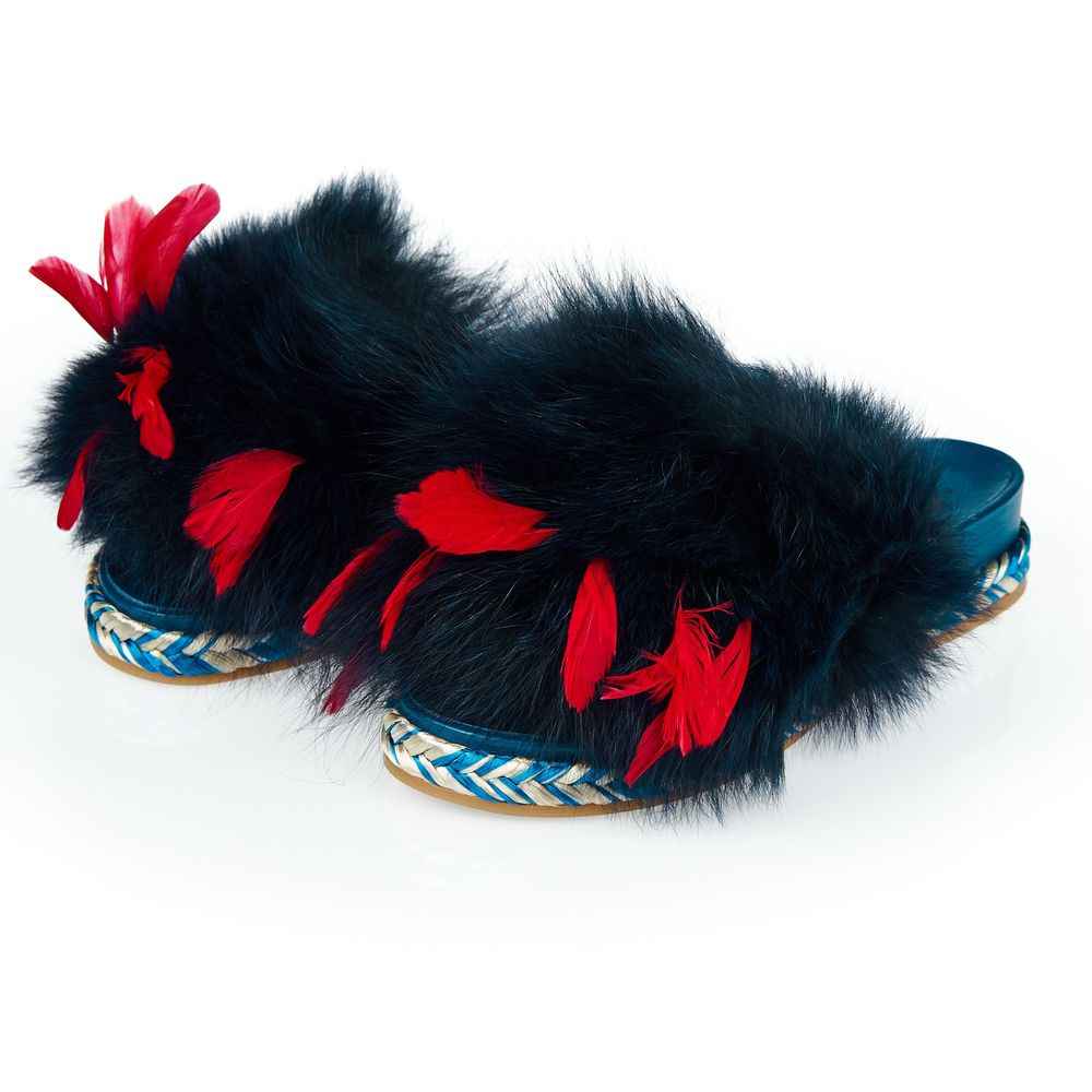 Mr&Mrs Italy Blue Textile Shoe