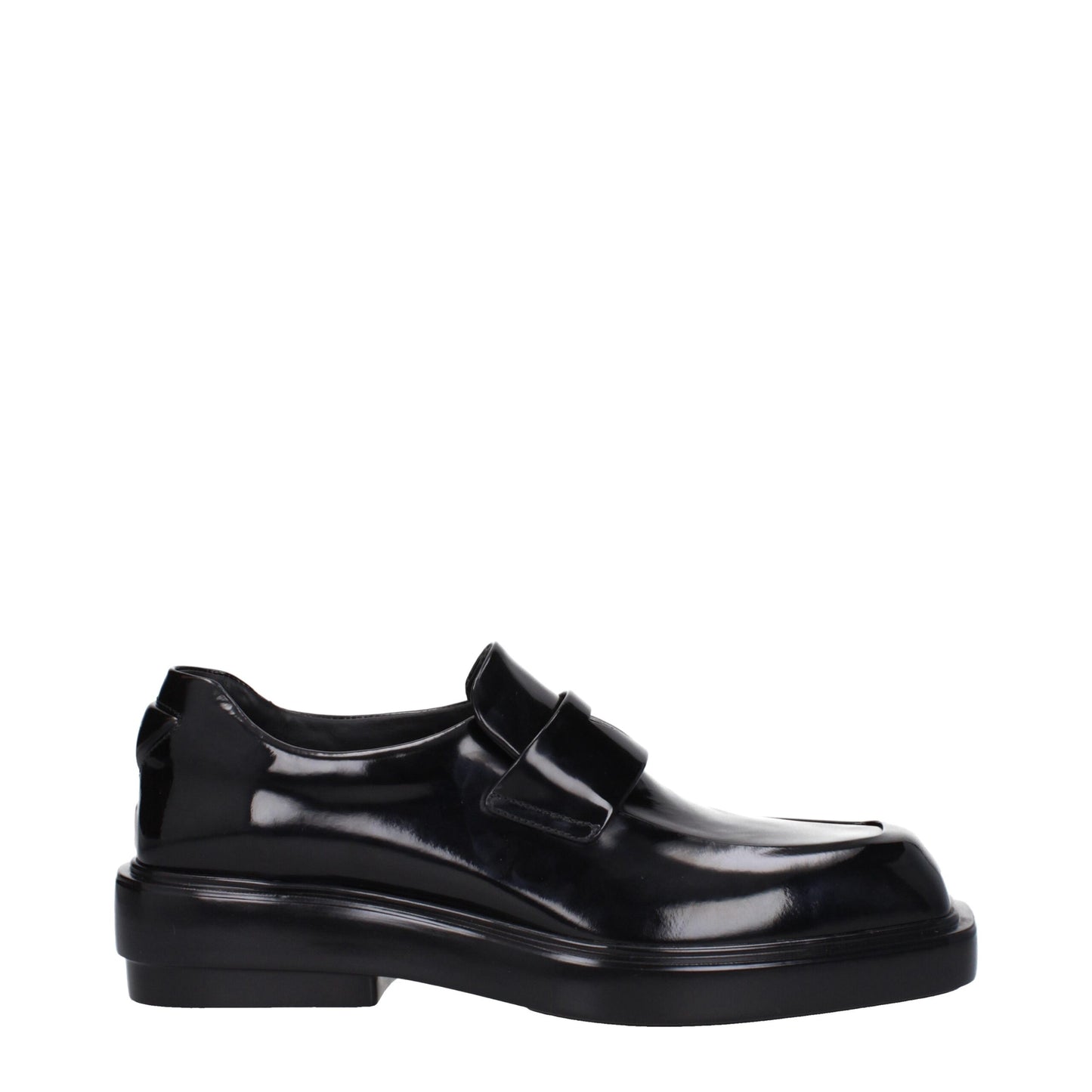 Prada Slip-On Loafers Leer - Zwart Elegante Casual
