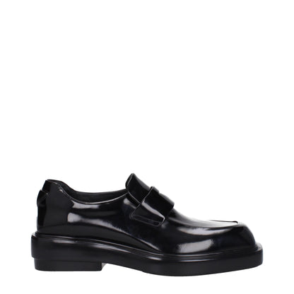 Prada Slip-On Loafers Leer - Zwart Elegante Casual