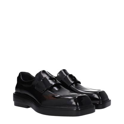 Prada Slip-On Loafers Leer - Zwart Elegante Casual