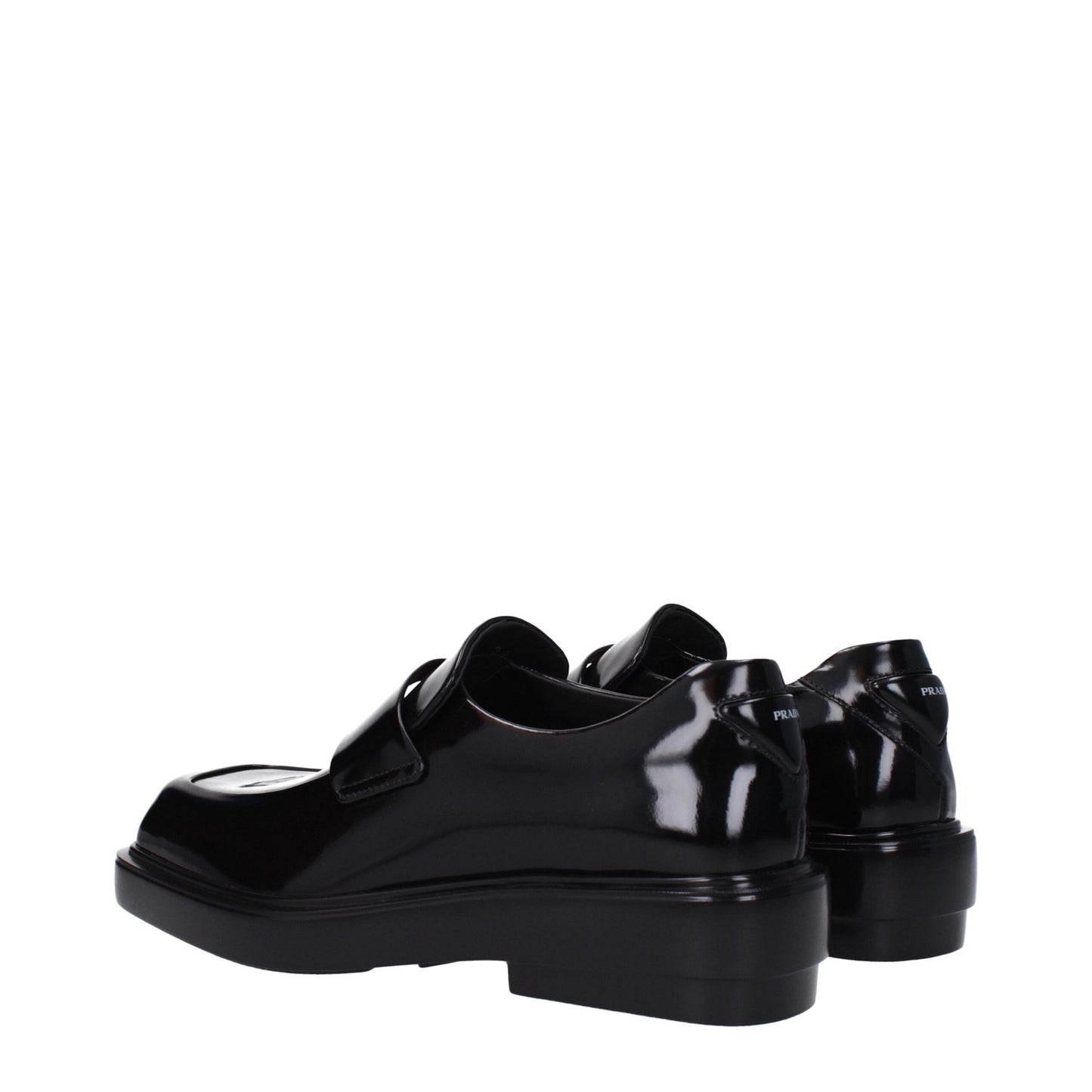 Prada Slip-On Loafers Leer - Zwart Elegante Casual