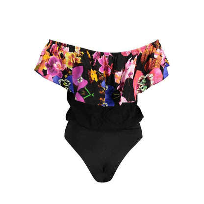 Desigual Black Elastane Bodysuit