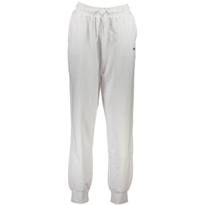 Fila Witte Katoenen Pant Elastische Taille Met Veters - Wit