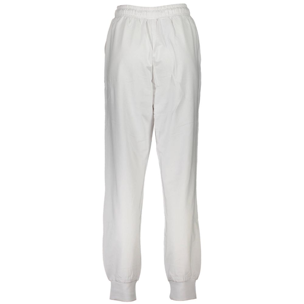 Fila Witte Katoenen Pant Elastische Taille Met Veters - Wit