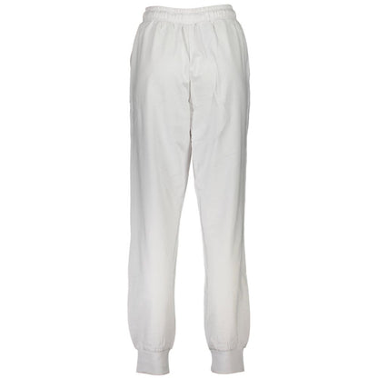 Fila Witte Katoenen Pant Elastische Taille Met Veters - Wit