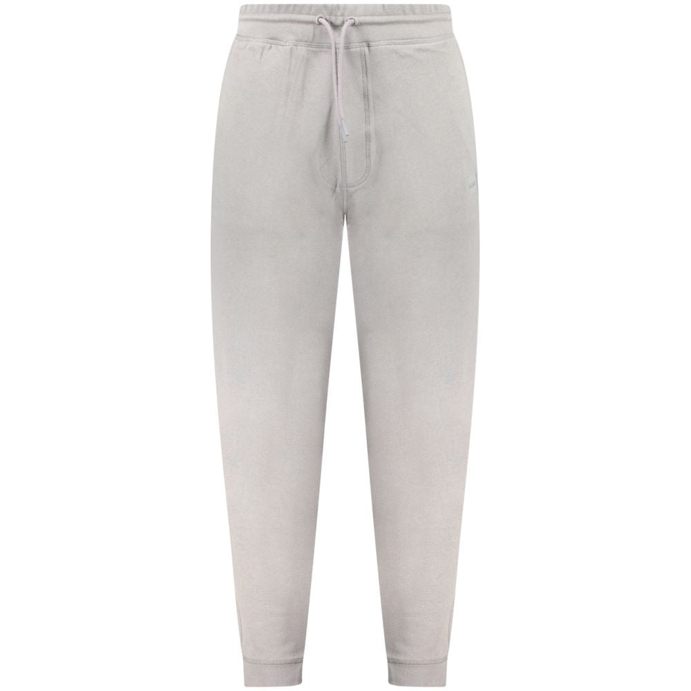 Hugo Boss Grijze Katoenen Broek Sportbroek Grijs Luxe