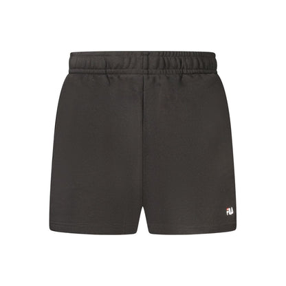 Fila Zwarte Katoenen Short Organisch Katoen Shorts Zwart
