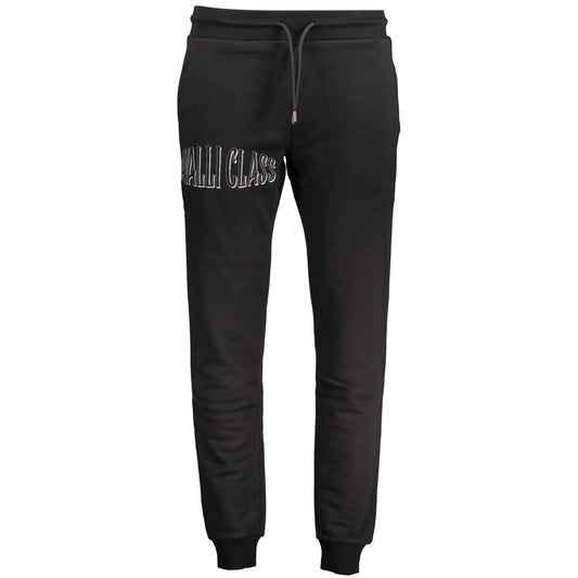 Cavalli Class Zwarte Katoenen Sportbroek Met Logo - Zwart