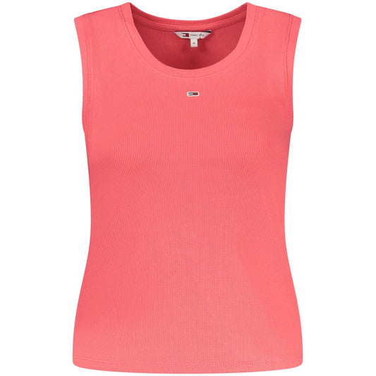Tommy Hilfiger Katoenen Tanktop Roze Met Geborduurd Logo