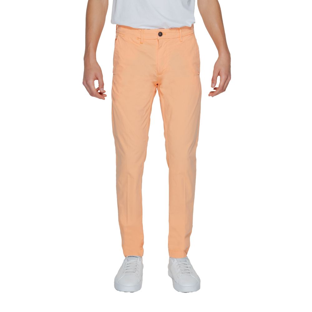 Oranje Katoenen Broek Borghese Linnenmix 97 Procent