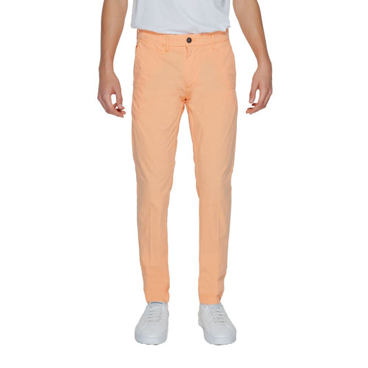 Oranje Katoenen Broek Borghese Linnenmix 97 Procent