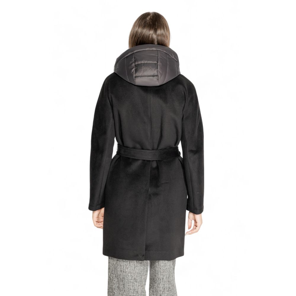 Cléré Zwart Polyester Mantel Luxe Dames Collectie Mode